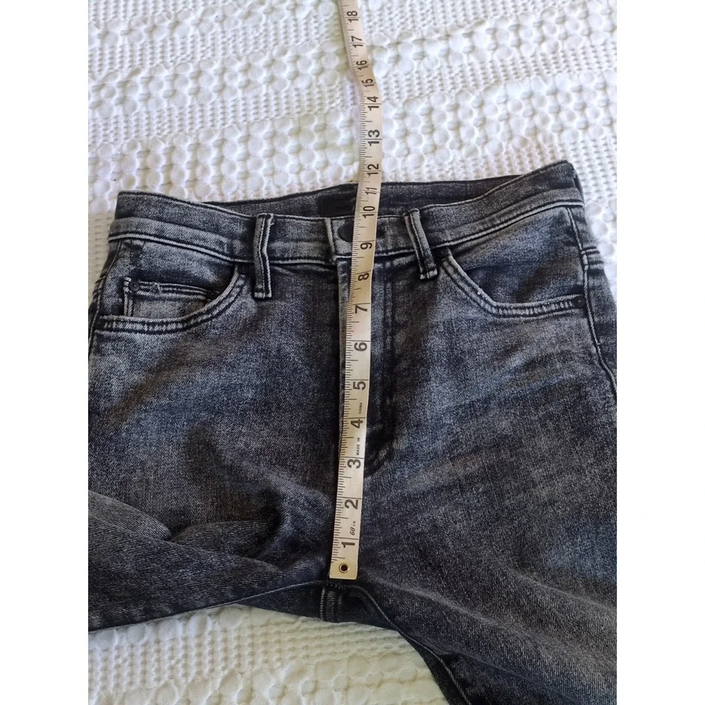 Mother The Insider Crop Step Fray Train Stops Size 25 Black Raw Hem‎